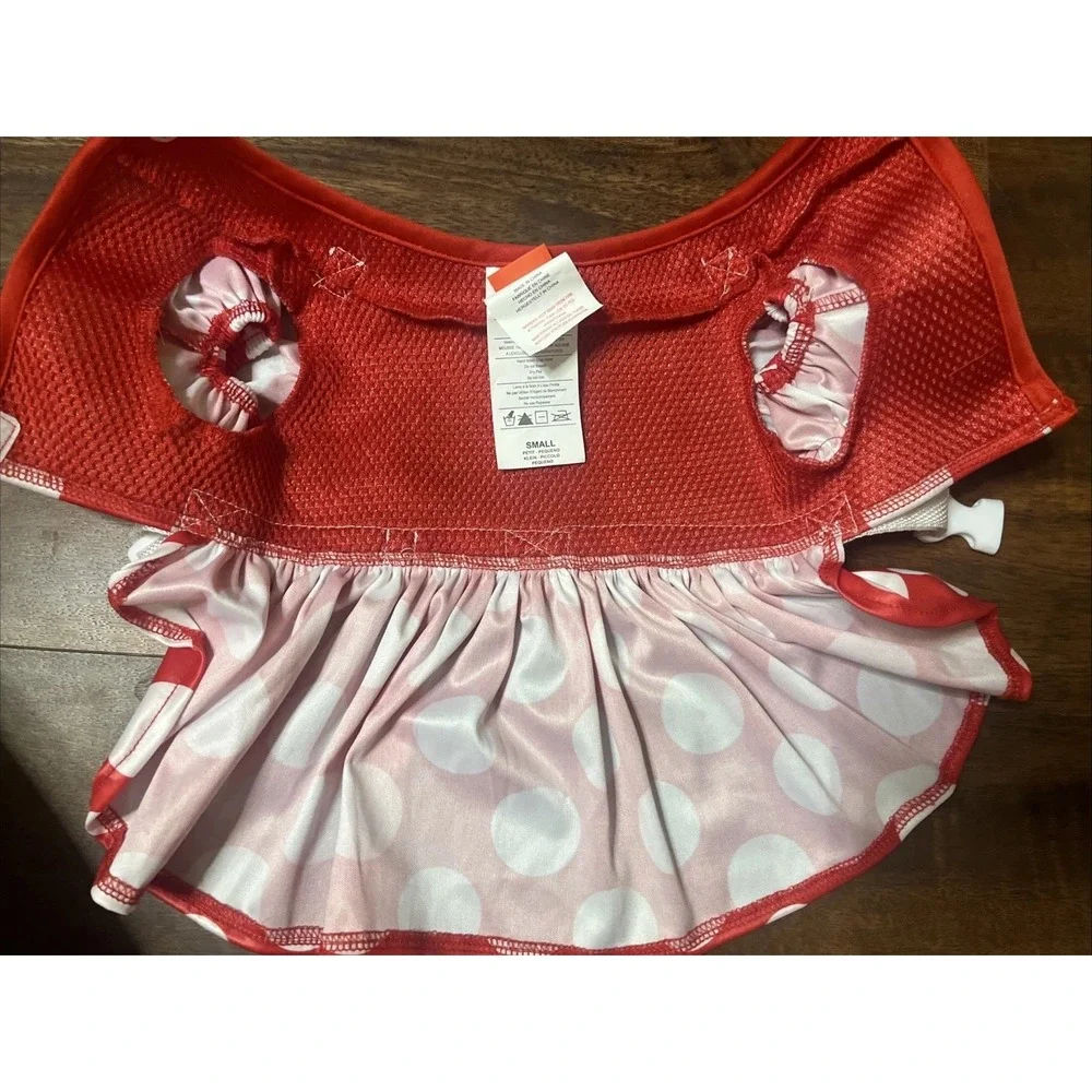 Disney Minnie Mouse Polka Dot Costume Harness for Dogs Small 6-10 lbs